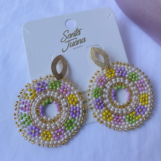 Aretes Tejidos Florecitas