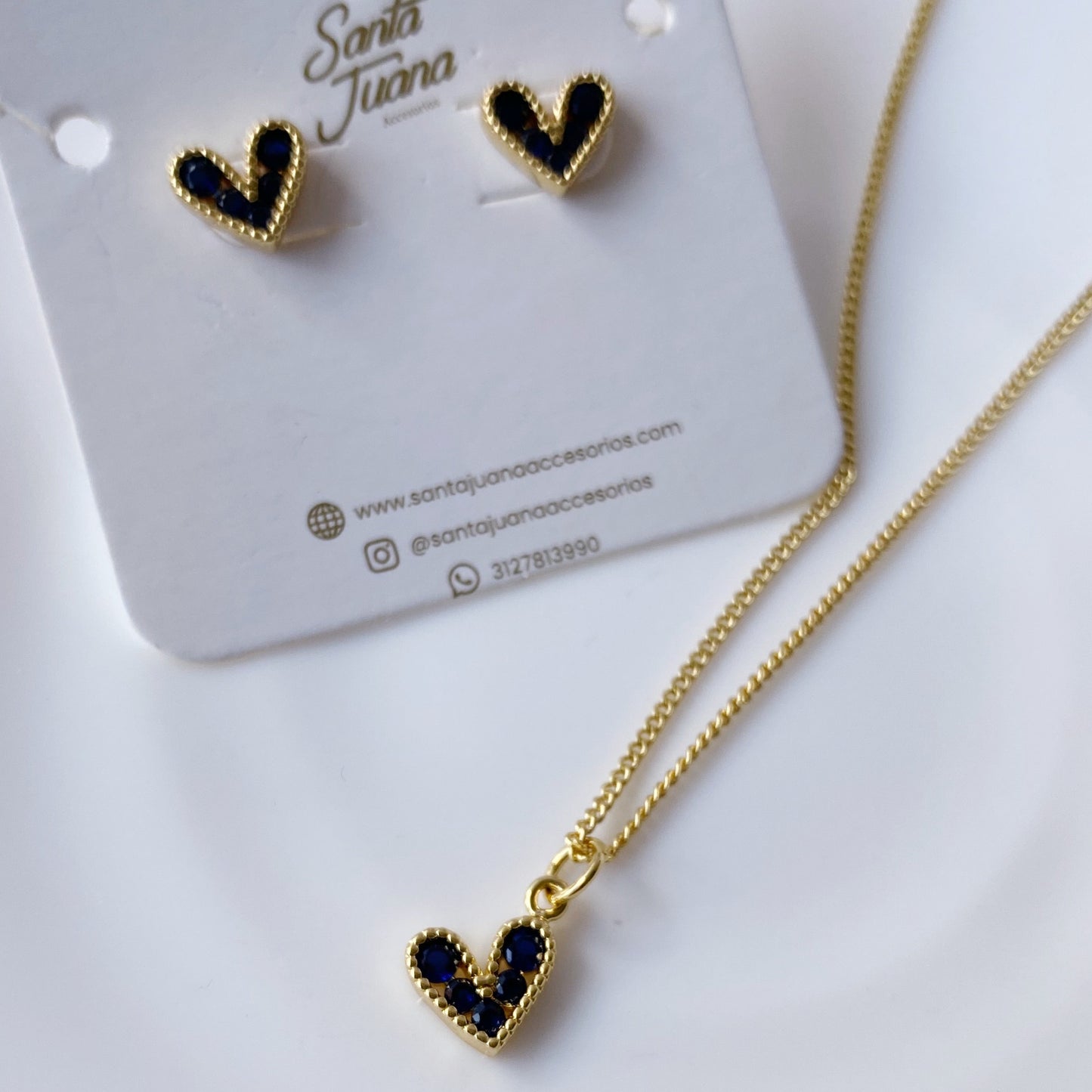 Cadena Corazón Mini + Aretes