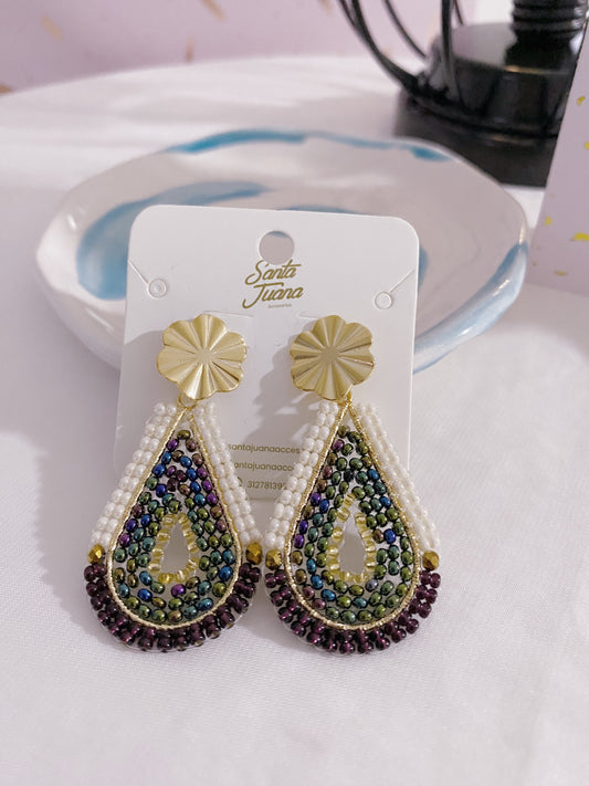 Aretes Tejidos Gota Pequeño